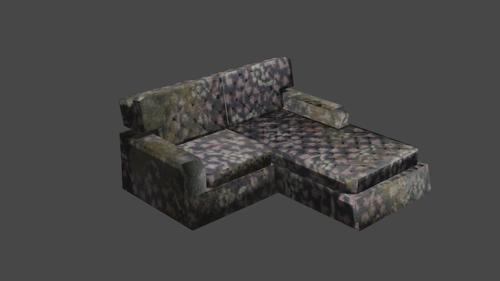DUSTY L-SHAPED SOFA  (LOW POLY) preview image